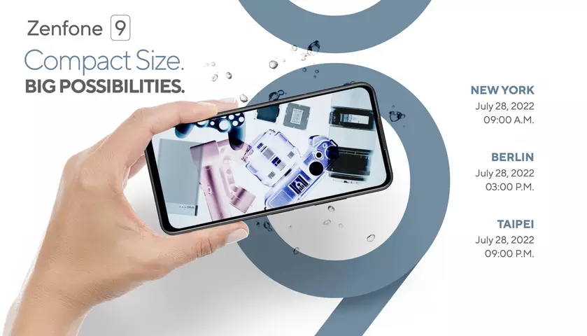 Компактный флагман ASUS Zenfone 9 с экраном на 120 Гц, защитой IP68 и чипом Snapdragon 8+ Gen 1 представят 28 июля