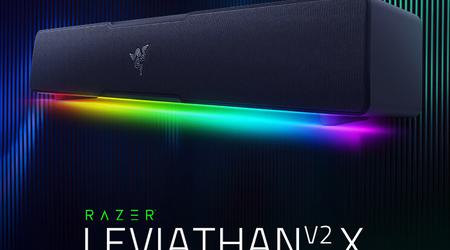 Razer Leviathan V2 X : barre de son compacte de 65 watts avec Bluetooth, port USB-C et éclairage RVB pour 133 $.