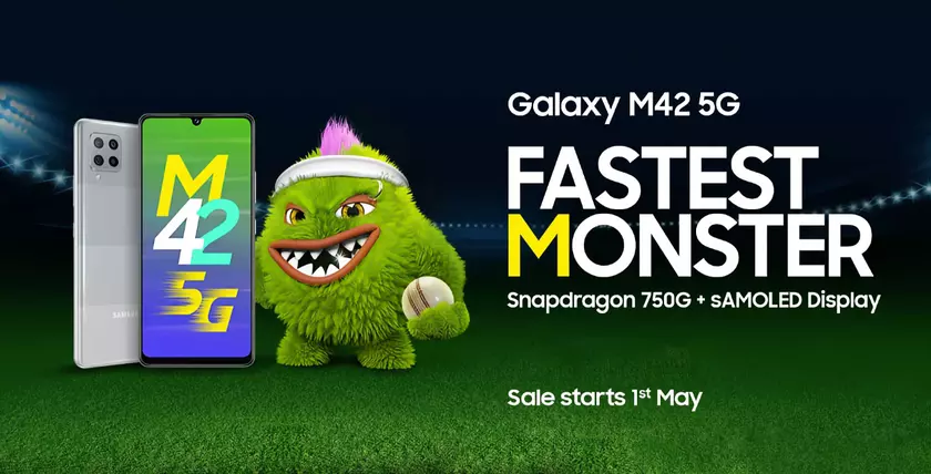 Samsung представила Galaxy M42 5G: AMOLED-дисплей, чип Snapdragon 750G, квадро-камера на 48 МП и батарея на 5000 мАч за $295