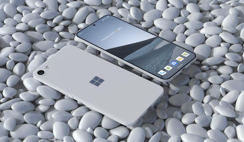 Концепт-рендеры смартфона Microsoft Surface Solo: тонкий корпус, дисплей с отверстием и одна камера