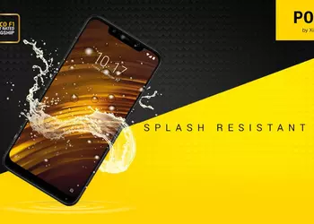 Pocophone F1 защищён от брызг и поддерживает Quick Charge 4.0