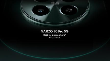 C'est officiel : realme dévoilera en mars le Narzo 70 Pro 5G avec un appareil photo principal Sony IMX890 de 50 mégapixels.
