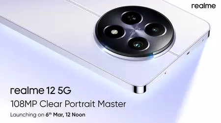 It's official: the realme 12 with a 108 MP camera will debut on March 6