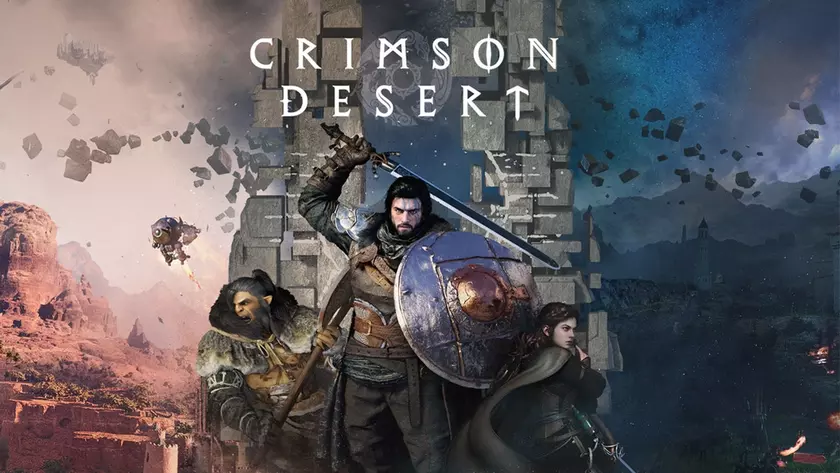 Главный герой Crimson Desert на фоне пейзажа