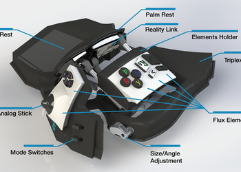Концепт игрового модульного контроллера Sinister с обратной связью ViviTouch