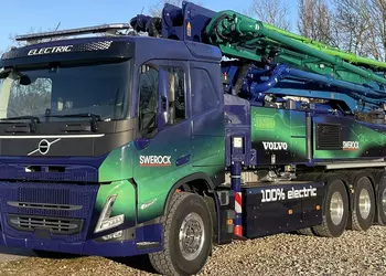 Volvo и Putzmeister представили на 100% электрический автобетононасос