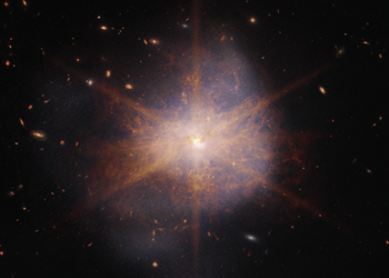James Webb fotografió la galaxia infrarroja Arp 220, que es 1 billón más brillante que el Sol