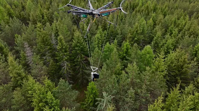 A drone just cut down a ...