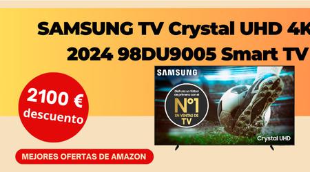 SAMSUNG TV Crystal UHD 4K Smart TV da 98” con uno sconto di 2100€!