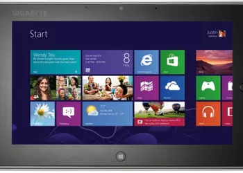 Планшет Gigabyte S1082 на Windows 8 с жестким диском емкостью 500 ГБ