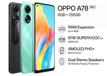 OPPO A78 4G - Snapdragon 680, 90Hz AMOLED display and 67W charging for $235