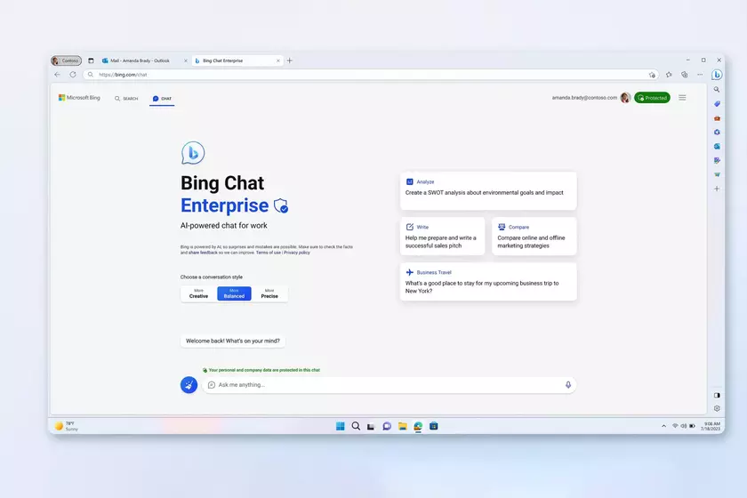Microsoft представила Bing Chat Enterprise с улучшенной конфиденциальностью для предприятий