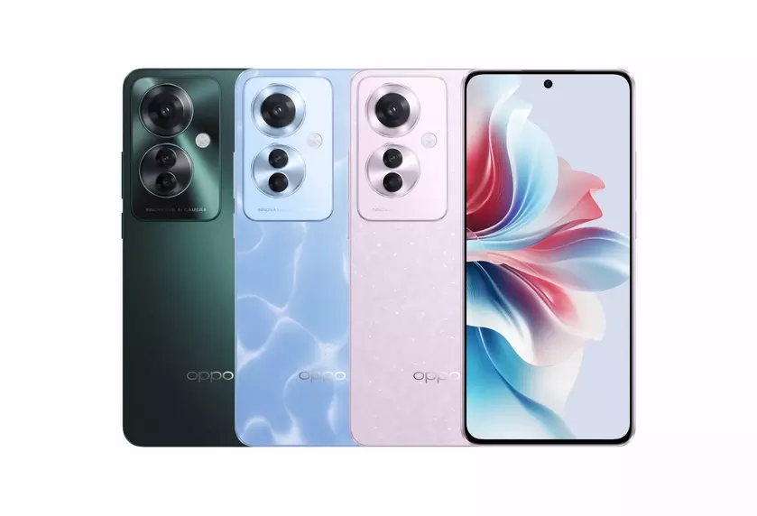OPPO Reno 11 F: OLED-дисплей на 120 Гц, чип MediaTek Dimensity 7050, камера на 64 МП и защита IP65 за $305