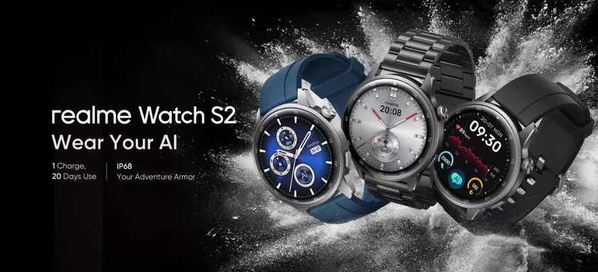 realme Watch S2: AMOLED-дисплей на 1.43″, поддержка звонков по Bluetooth и голосовой помощник ИИ на базе ChatGPT