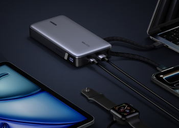Ugreen выпустила 25 000 мА·ч павербанк с встроенными кабелями и поддержкой PowerDelivery 3.1