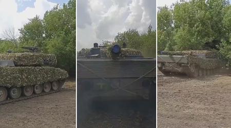 Die ukrainischen Streitkräfte zeigten erstmals den deutschen Panzer Leopard 2A4 mit Barracuda MCS-Tarnsystem