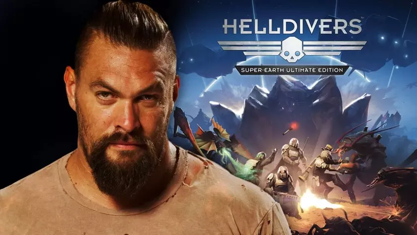 Джейсон Момоа позирует на фоне арт-работы Helldivers: новые грани звездной личности