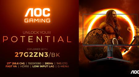 AOC AGON 27G2ZN3/BK - gamingmonitor met 280Hz ondersteuning voor $240