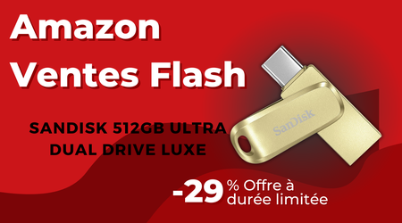 SanDisk Ultra Dual Drive Luxe 512Go - Économisez 24€ maintenant !