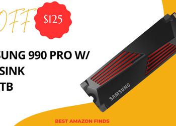 SAMSUNG 990 PRO w/ Heatsink SSD 2TB - Now $125 OFF - Prime Big Deal!