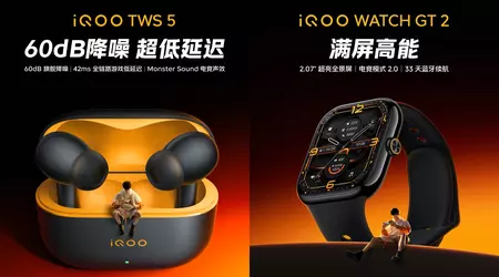 iQOO released the iQOO Watch GT 2 smartwatch and iQOO TWS 5 headphones