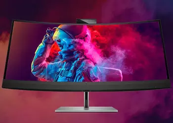 HP показала 34-дюймовый изогнутый монитор с выезжающей камерой на 5 МП и поддержкой Power Delivery до 100 Вт