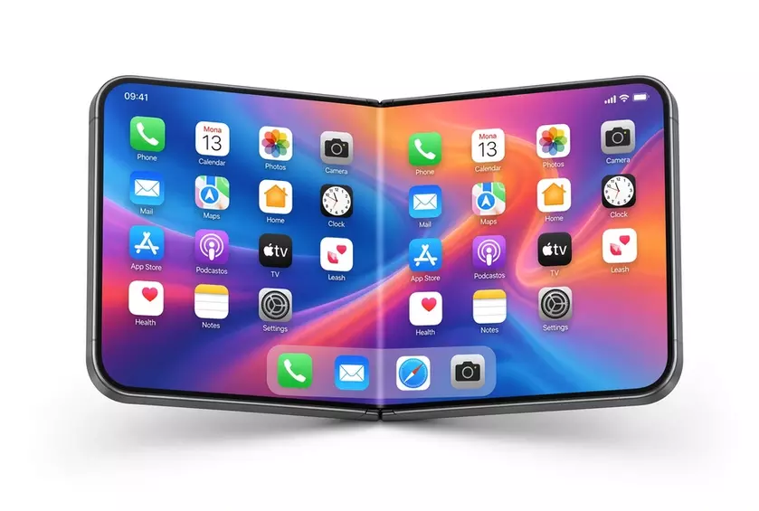 Концепт гибкого iPhone со складкой на экране