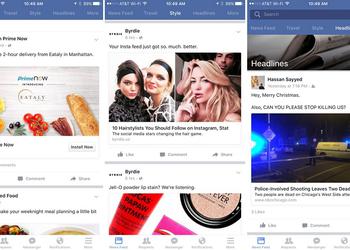 Facebook тестирует тематические ленты и встроенный магазин