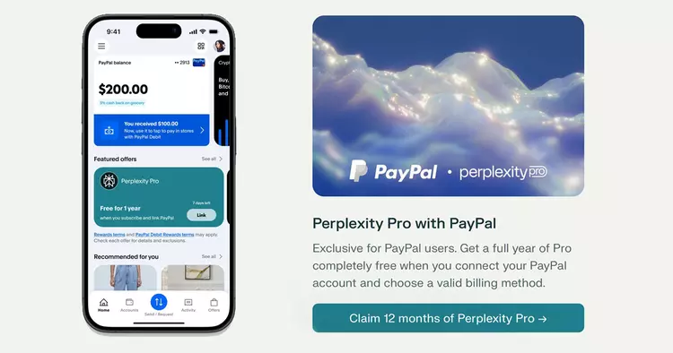 PayPal is giving a year of ...