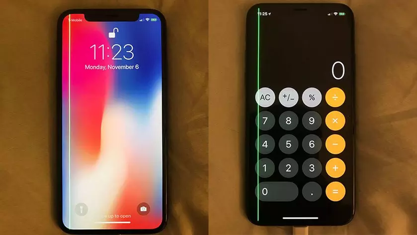 Пользователи жалуются на еще один дефект iPhone X — зеленую полосу на экране