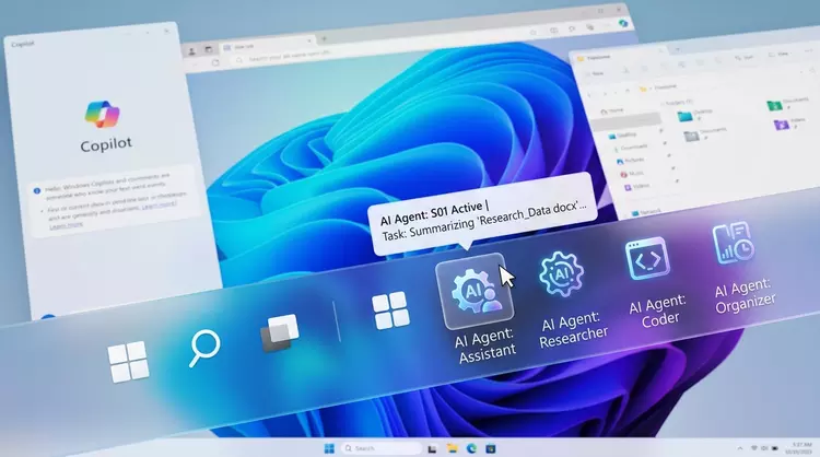 Microsoft помещает ИИ-агентов в панель задач Windows 11: начало «агентной» эры