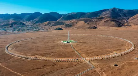 China has launched the world's largest solar radio telescope - it has 313 6-metre-long antennas arranged in a circle with a diameter of 3.14 km