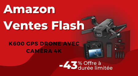 K600 GPS Drone avec Caméra 4K – Économisez 170€ maintenant!