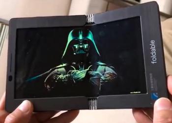 Taiwanese scientists showed a prototype smartphone with a folding screen