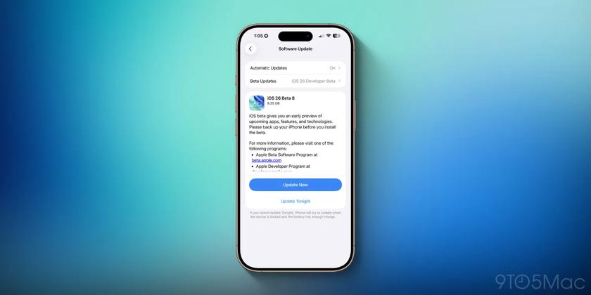 iOS 26 Developer Beta 8