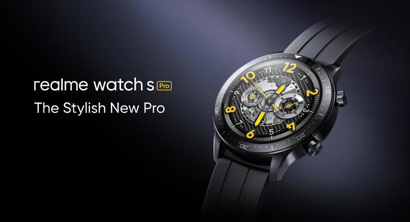 Realme Watch S Pro с AMOLED-дисплеем, датчиком SpO2 и автономностью до 14 дней продают на AliExpress за $103