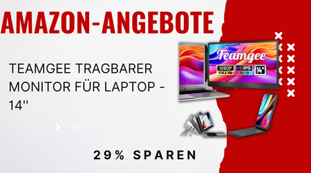 Teamgee 14" Tragbarer Monitor – Sparen Sie jetzt 60€!