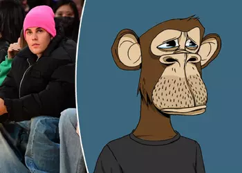 Джастин Бибер потратил $1 300 000 на покупку изображения обезьяны в формате NFT