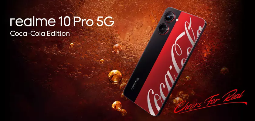 Инсайдер показал на видео realme 10 Pro 5G Coca Cola Edition: специальную версию смартфона realme 10 Pro 5G с экраном на 120 Гц и чипом Snapdragon 695