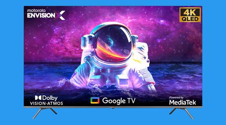 Motorola Envision X TV: лінійка смарт-телевізорів з 4K QLED-екранами до 65″, підтримкою Dolby Vision і Google TV на борту