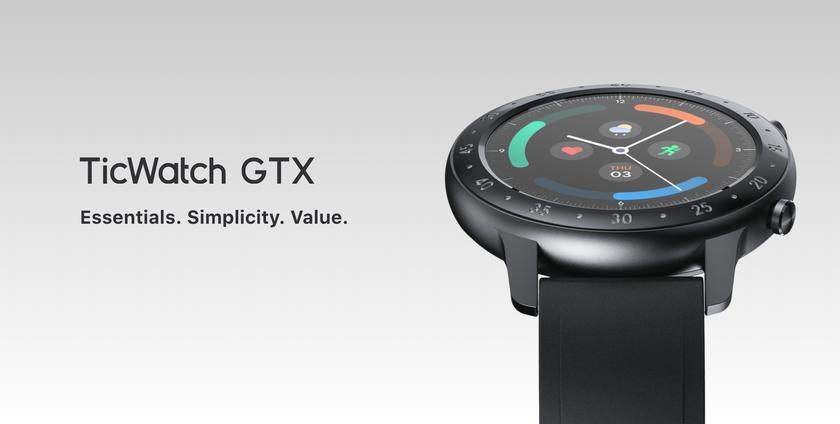 Mobvoi TicWatch GTX: смарт-часы с 1.2-дюймовым дисплеем, защитой IP68, автономностью до 7 дней и ценником в $54