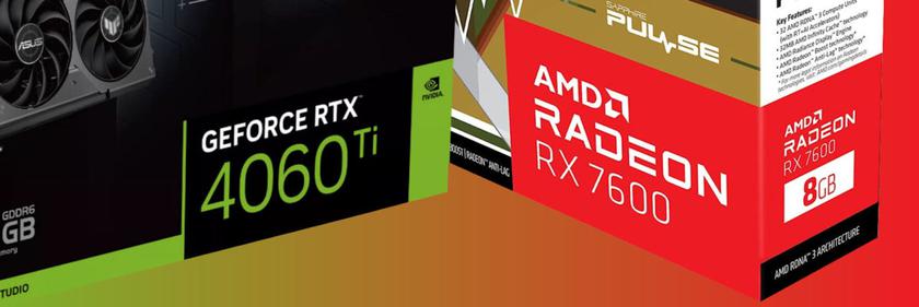 GeForce RTX 4060 Ti with 8 GB of memory will be 3-40% more powerful than the Radeon RX 7600