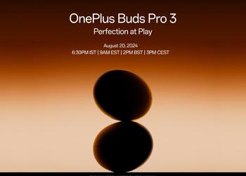 Официально: OnePlus Buds Pro 3 дебютируют на презентации 20 августа