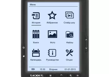 6-дюймовая электронная книга TeXet TB-416FL с подсветкой