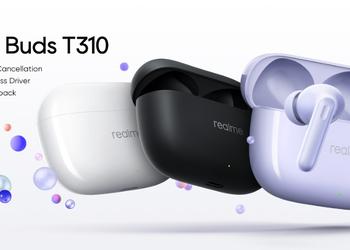 realme Buds T310: ANC, поддержка Spatial Audio и автономность до 40 часов за $29