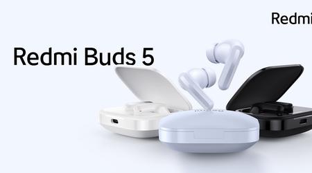 Redmi Buds 5: ANC, Bluetooth 5.3 і автономність до 40 годин за $27