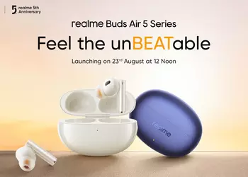 It's official: realme will unveil the TWS Buds Air 5 series August 23