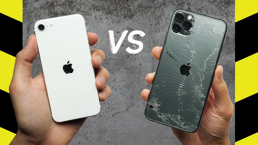 Новый iPhone SE против iPhone 11 Pro Max в дроп-тесте: кто крепче?