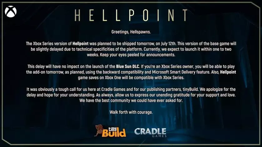 Версию Hellpoint для Xbox Series отложили в последний момент