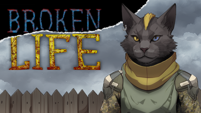 Broken Life - приключенческая игра в жанре Наведи-и-Клацни, рассказывающая о коте-солдате, который возвращается в свой деоккупированный город